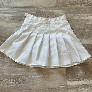 White tennis skirt